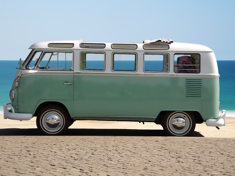 Fiat Ducato Camper Van -- parked at Sicilian coastline