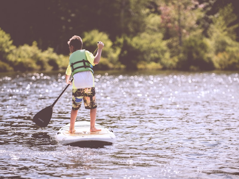 Kayak gliding on crystal clear turquoise water
