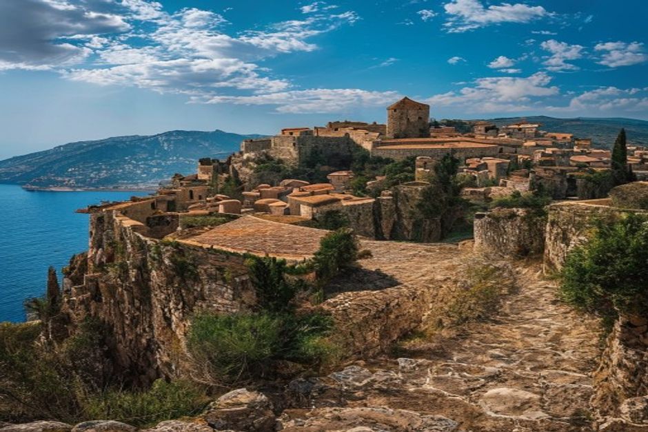 Medieval Erice Sicily perched on mountain