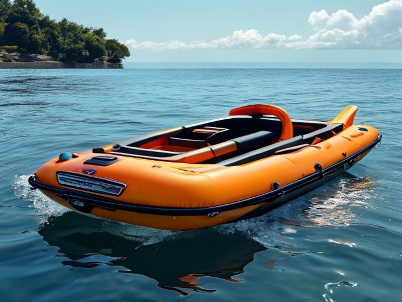 Mercury outboard motor on dinghy
