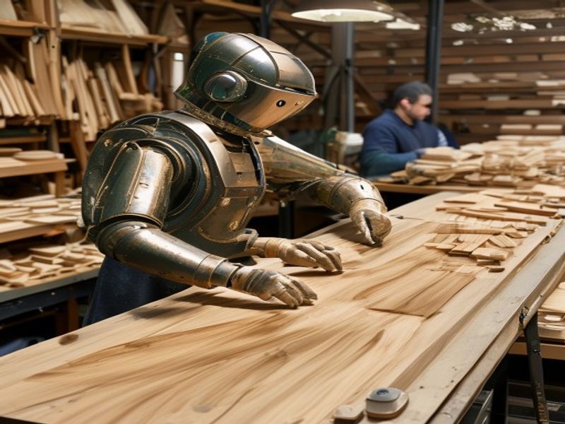 Woodworking workshop with hand tools