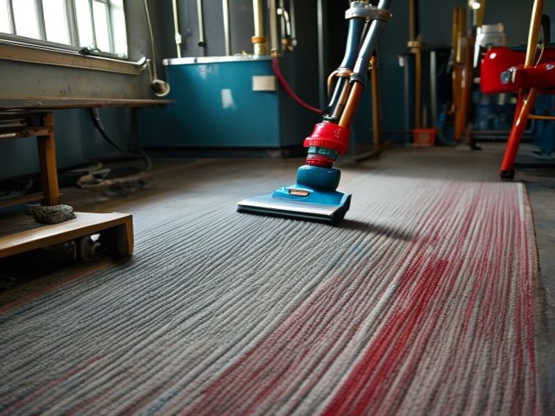Clean carpet result after professional treatment